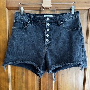 Faded black cut off jean shorts - Abercrombie